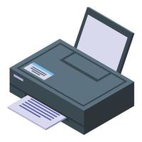 Printer icon, isometric style vector