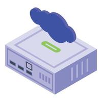 Modem icon, isometric style vector