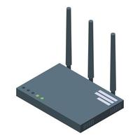 Router icon, isometric style vector