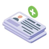 Human resources icon, isometric style vector