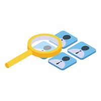Social network icon, isometric style