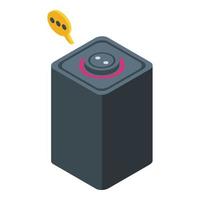 Smart speaker icon, isometric style vector