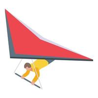 Dangerous paraglide icon, isometric style vector