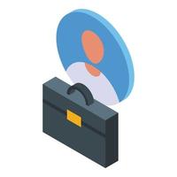 Human resources manager icon, isometric style vector