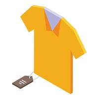 icono de cancelación de pago de camisa, estilo isométrico vector