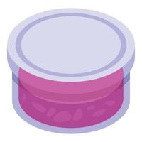 Breakfast box icon, isometric style vector