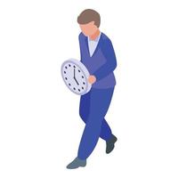 Time rush job icon, isometric style vector