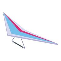 icono de parapente manual, estilo isométrico vector