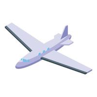 icono de avión, estilo isométrico vector