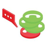 Call rush job icon, isometric style vector