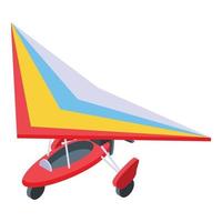 icono de parapente aéreo, estilo isométrico vector