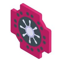 Sport car clutch icon, isometric style vector