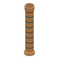 Factory chimney icon, isometric style vector