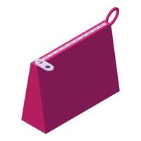 Textile bag icon isometric vector. Eco canvas handbag vector