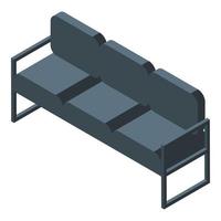 Office sofa icon, isometric style vector