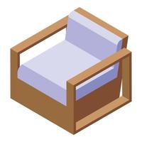 icono de sillón, estilo isométrico vector