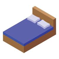 Bedroom icon, isometric style vector