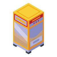 New popcorn maker machine icon, isometric style vector