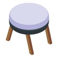 Small round table icon, isometric style vector