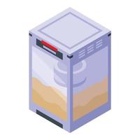 Popcorn stand maker machine icon, isometric style vector