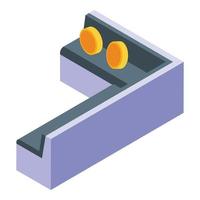 Corner sofa icon, isometric style vector