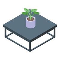 Room table icon, isometric style vector