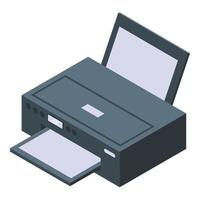 Home printer icon isometric vector. Computer paper printer vector