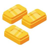 Cough drops honey icon, isometric style vector