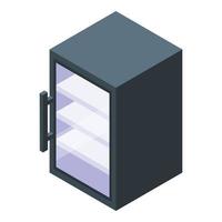 Bar counter fridge icon, isometric style vector