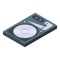 HDD icon isometric vector. Computer hard drive vector