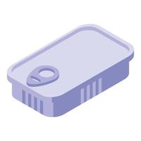 Vitamin d tin can icon, isometric style vector