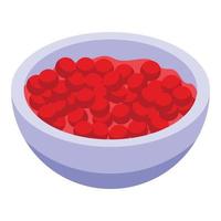 Vitamin d red berry icon, isometric style vector