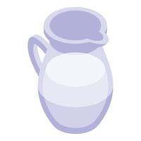 Vitamin d milk jug icon, isometric style vector