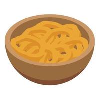 Bar counter crackers icon, isometric style vector