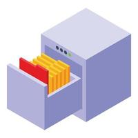 Safe folders backup icon, isometric style vector