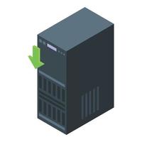 Office server backup icon, isometric style vector