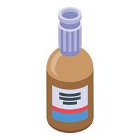 Cough syrup icon, isometric style vector