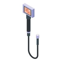 Endoscope portable monitor icon, isometric style vector