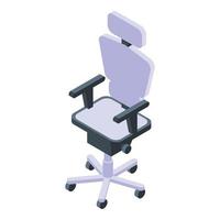 icono de silla de juego ergonómica, estilo isométrico