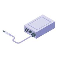 Endoscope adapter icon, isometric style vector