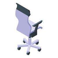 icono de silla textil ergonómica, estilo isométrico