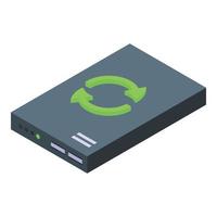 Router backup icon, isometric style vector