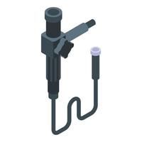 Endoscope examination icon, isometric style vector