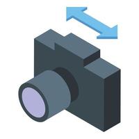 Camera backup icon, isometric style vector