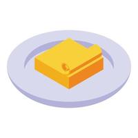 Vitamin d butter icon, isometric style vector