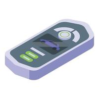 Smart car key futuristic icon, isometric style vector