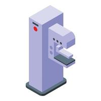 Mammography machine cancer icon, isometric style vector