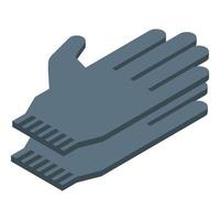 icono de donación de guantes de invierno, estilo isométrico vector