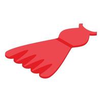 Red dress donation icon, isometric style vector