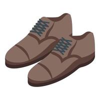 Classic shoes donation icon, isometric style vector